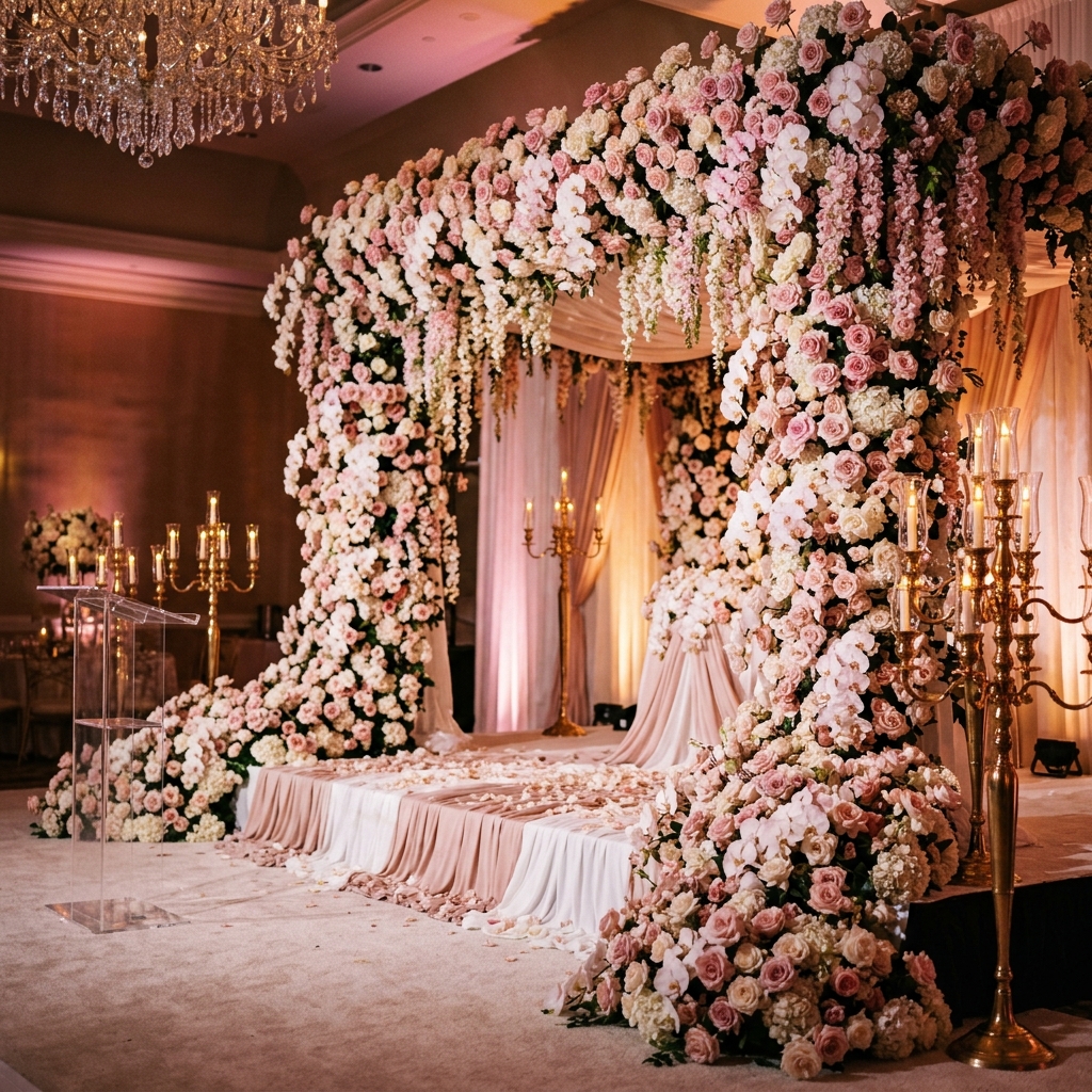 Floral stage decoration