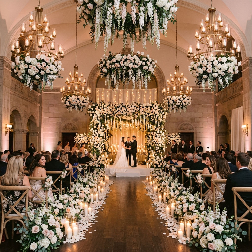 Wedding flower garland